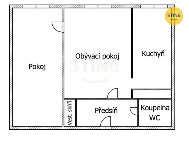 Prodej bytu 2+1, Ostrava, Jandova, 46 m2
