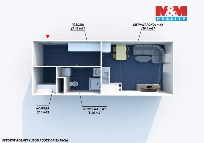 Prodej bytu 1+kk, Třemošná, Školní, 32 m2