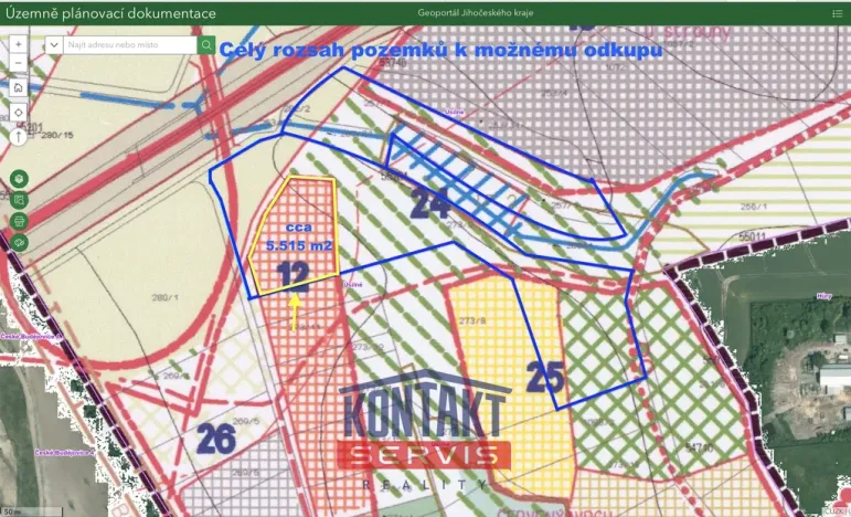 Prodej komerčního pozemku, Úsilné, 5515 m2