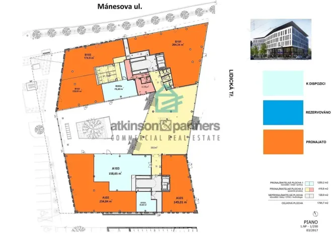 Pronájem kanceláře, České Budějovice - České Budějovice 7, Lidická tř., 3300 m2