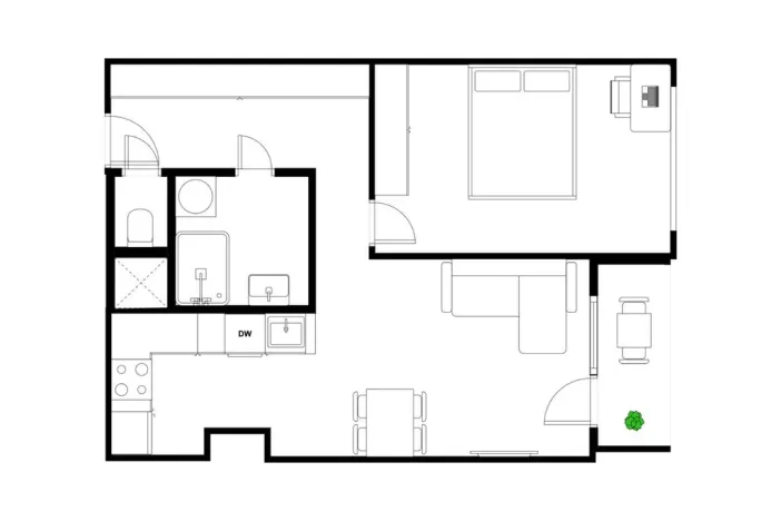 Prodej bytu 2+kk, Praha - Chodov, Tererova, 46 m2