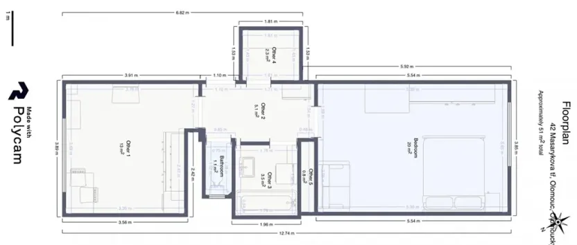 Prodej bytu 2+kk, Olomouc, Masarykova třída, 51 m2