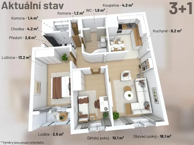 Prodej bytu 3+1, Praha - Petrovice, Rezlerova, 69 m2