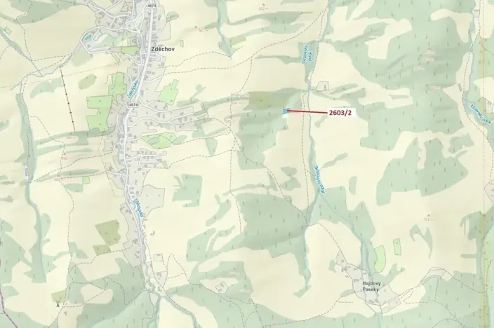 Dražba lesa, Zděchov, 1036 m2