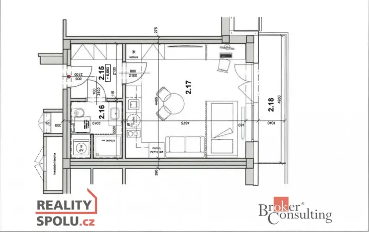 Pronájem bytu 1+kk, Velké Meziříčí, 29 m2