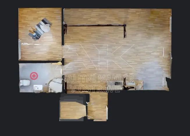 Pronájem bytu 2+kk, Ostrava - Moravská Ostrava, Jílová, 54 m2