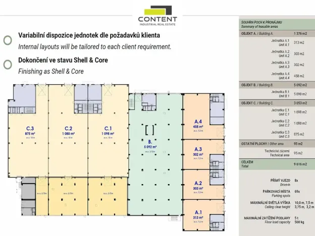 Pronájem skladu, Praha - Malešice, Tiskařská, 823 m2