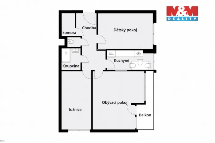 Pronájem bytu 3+1, Hradec Králové - Třebeš, Pod Strání, 77 m2