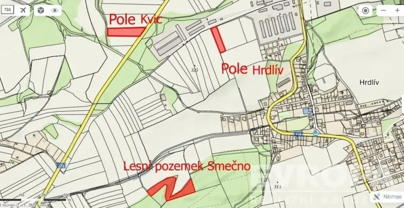 Prodej pole, Slaný - Kvíc, 17665 m2