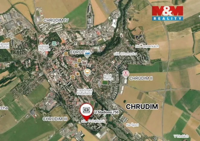 Pronájem bytu 3+1, Chrudim - Chrudim III, U Stadionu, 60 m2