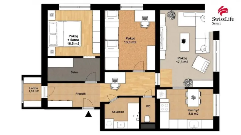 Prodej bytu 3+1, Třemošná, Brožíkova, 91 m2