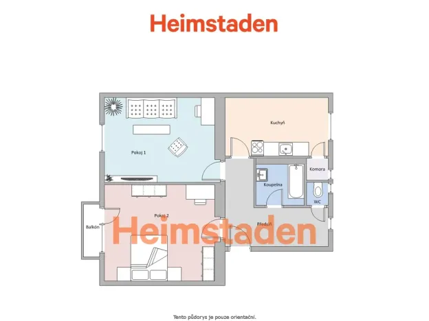 Pronájem bytu 2+1, Karviná - Mizerov, Stavbařů, 55 m2