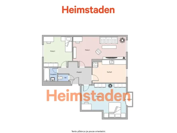Pronájem bytu 3+1, Orlová - Poruba, Spojenců, 63 m2
