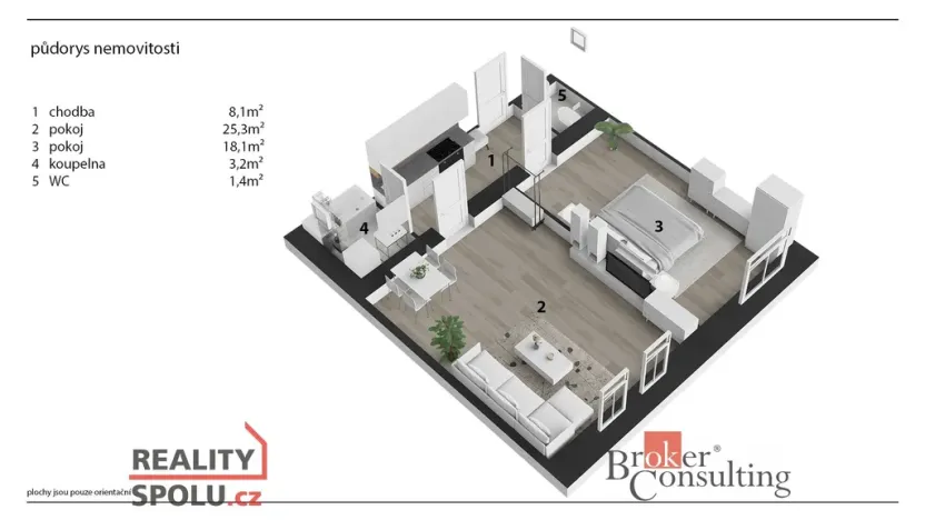 Prodej bytu 2+kk, Praha - Žižkov, Hartigova, 60 m2