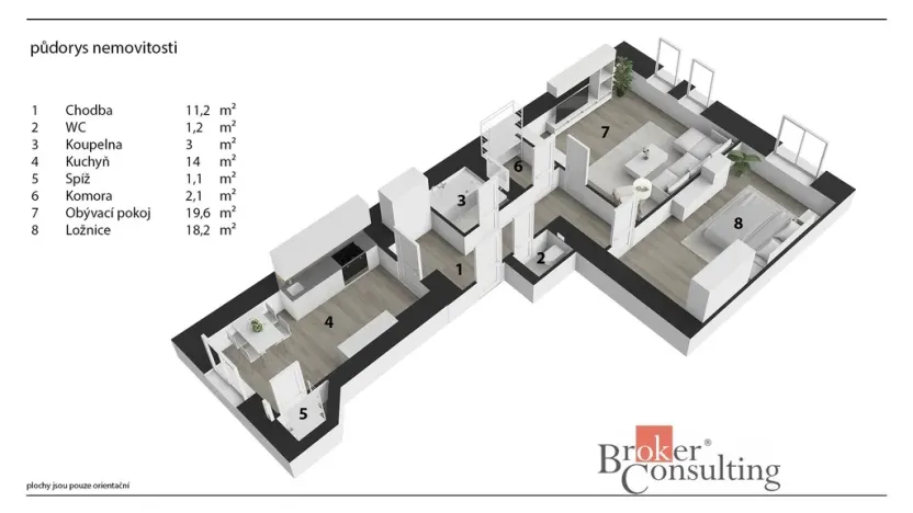 Prodej bytu 3+kk, Praha - Žižkov, Hartigova, 74 m2