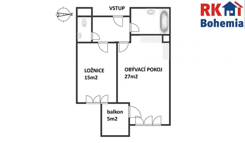 Pronájem bytu 2+kk, Praha - Žižkov, V zahrádkách, 55 m2