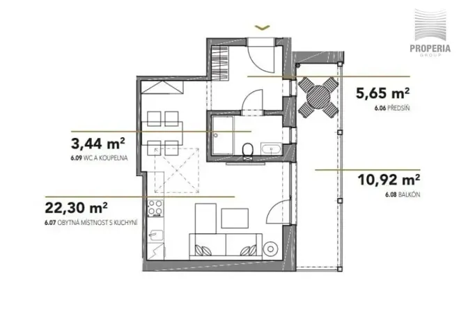 Prodej bytu 1+kk, Brno, Stavební, 32 m2