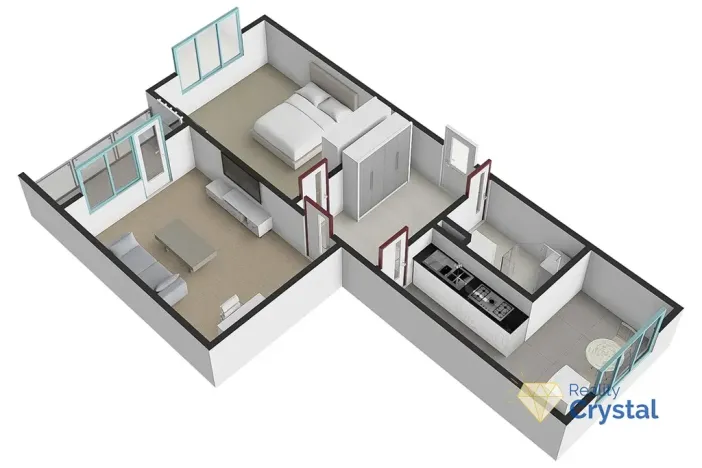 Pronájem bytu 2+1, Cheb, Lesní, 57 m2