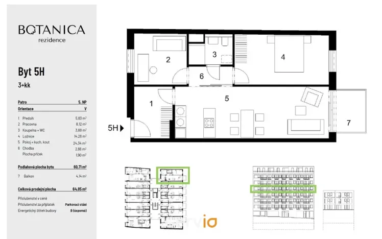Prodej bytu 3+kk, Brno, Stará, 65 m2