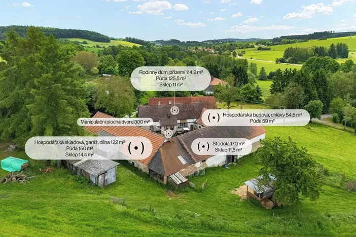 Prodej zemědělské usedlosti, Popovice, 718 m2