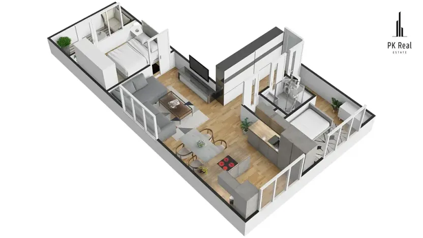 Pronájem bytu 3+kk, Brno, Merhautova, 55 m2