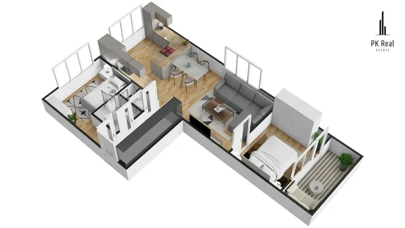 Pronájem bytu 3+kk, Brno, Merhautova, 55 m2