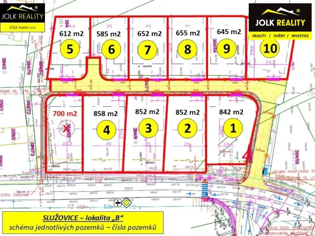 Prodej pozemku pro bydlení, Služovice, 645 m2