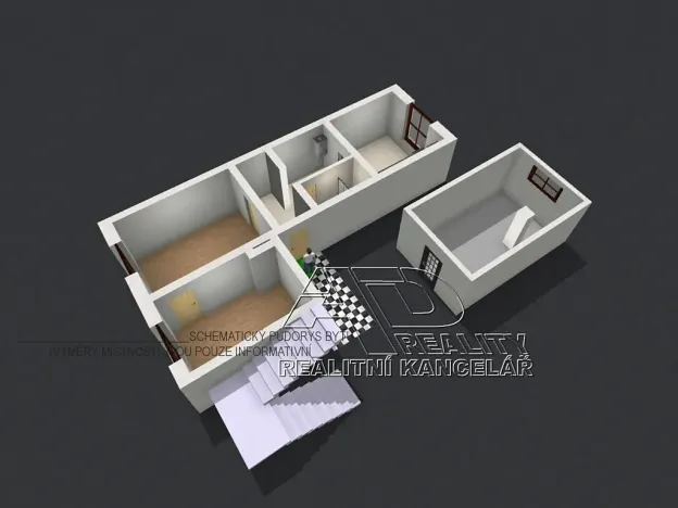 Pronájem atypického bytu, České Budějovice, 54 m2