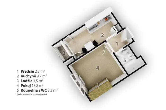 Pronájem bytu 1+1, Praha - Žižkov, Jičínská, 30 m2