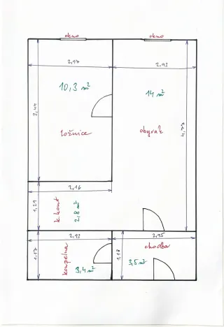 Prodej bytu 2+kk, Hradec Králové - Pražské Předměstí, Veverkova, 34 m2