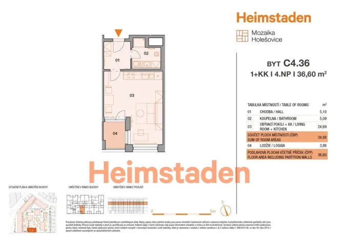 Pronájem bytu 1+kk, Praha - Holešovice, Vrbenského, 37 m2