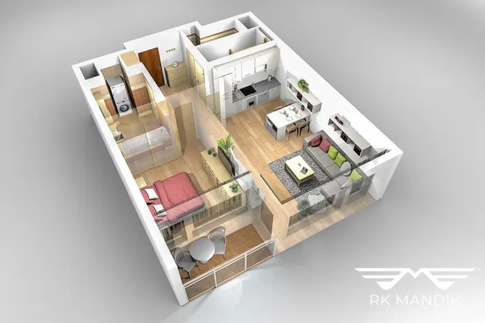 Pronájem bytu 2+kk, Praha - Jinonice, Břežánecká, 61 m2