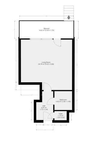 Pronájem bytu 1+kk, Praha - Stodůlky, Přeučilova, 33 m2