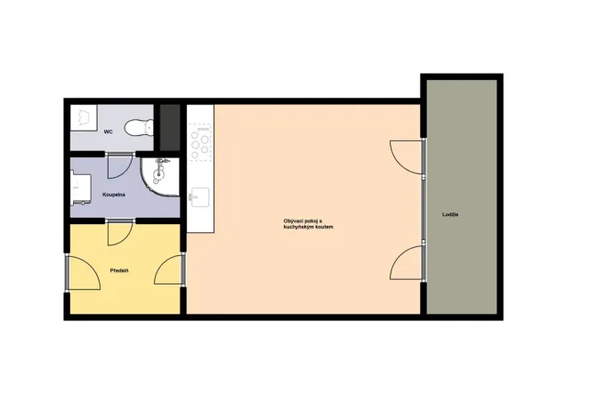 Prodej bytu 1+kk, Praha - Zličín, Míšovická, 35 m2