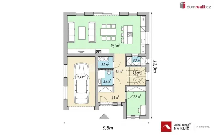 Prodej domu na klíč, Zlín, Nivy II, 149 m2