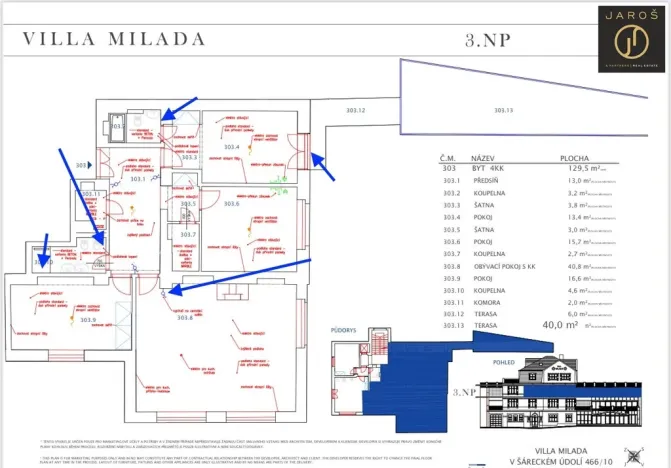 Prodej bytu 4+kk, Praha - Dejvice, V Šáreckém údolí, 175 m2