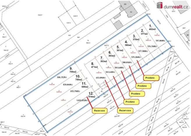 Prodej pozemku pro bydlení, Tlumačov, Dolní, 377 m2