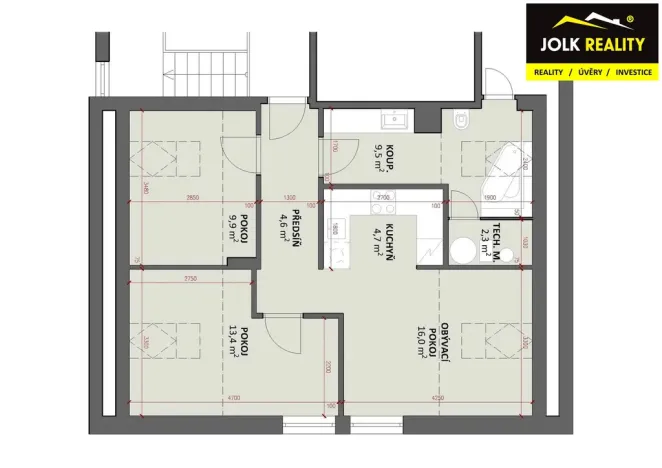 Prodej bytu 3+kk, Nehvizdy, Horoušanská, 62 m2