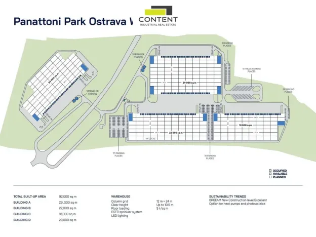 Pronájem výrobních prostor, Hladké Životice, Kujavská, 19200 m2