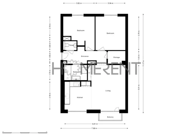 Pronájem bytu 3+kk, Praha - Vršovice, náměstí Svatopluka Čecha, 72 m2