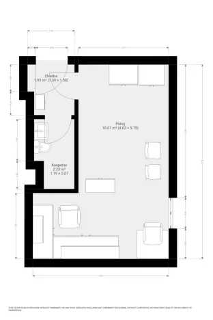 Pronájem bytu 1+kk, Brno - Bystrc, Markůvky, 30 m2