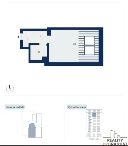 Prodej bytu 1+kk, Brno, Bratislavská, 27 m2