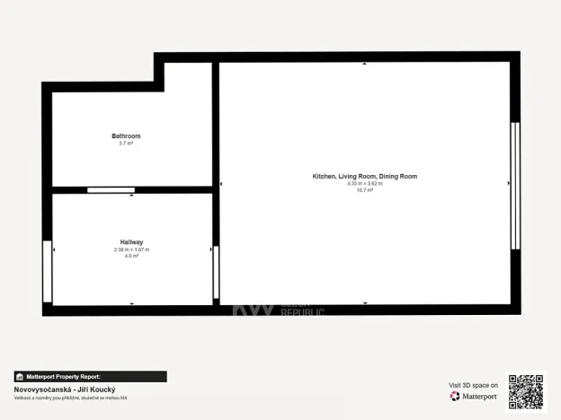 Pronájem bytu 1+kk, Praha - Libeň, Novovysočanská, 25 m2