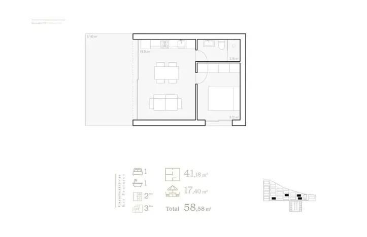 Prodej atypického bytu, L'Alfàs del Pi, Španělsko, 41 m2