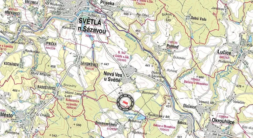 Prodej pole, Nová Ves u Světlé, 6891 m2