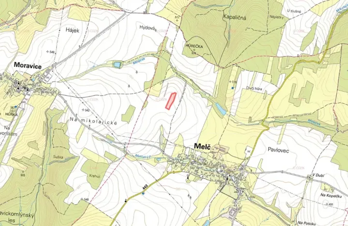 Prodej pole, Melč, 7220 m2