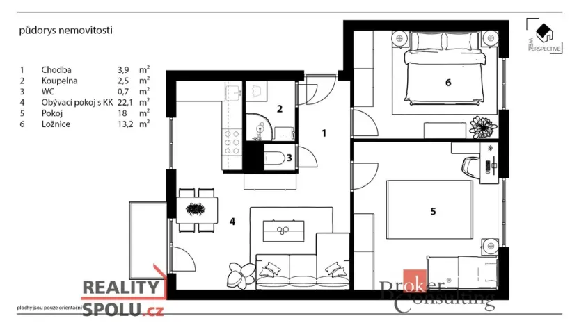 Pronájem bytu 3+kk, Pardubice - Bílé Předměstí, Na Drážce, 60 m2