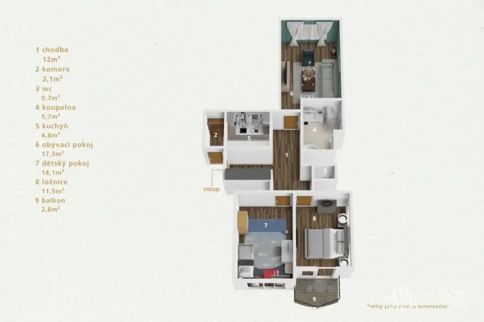 Prodej bytu 3+1, Praha - Podolí, Sinkulova, 78 m2