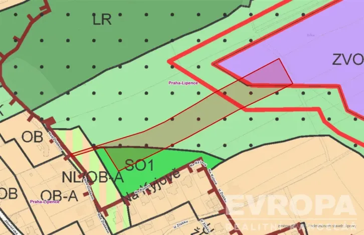 Prodej komerčního pozemku, Praha - Lipence, Nad žlábkem, 11667 m2