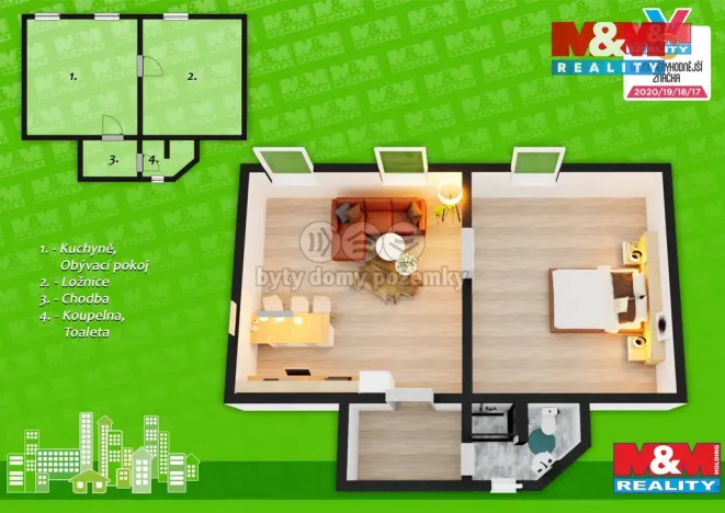 Pronájem bytu 2+1, Králíky, Jana Opletala, 55 m2